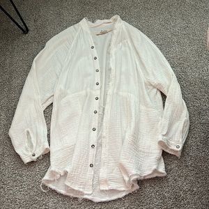 Free people white button up